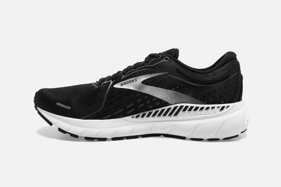 Brooks Israel Adrenaline GTS 21 Road Running Shoes Mens - Black/White - QPY-241367